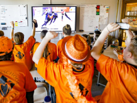 Shorttrack feestje op Beatrixschool Dordrecht